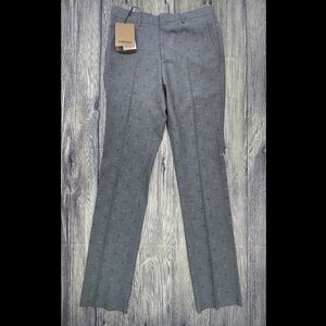 Burberry NWT Wool Mid Grey Melange Classic Trouser Pants